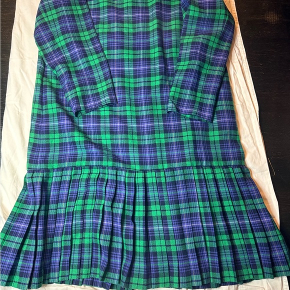Plaid Green and Blue Women's Dress size 16 vintage whimsical grandma core plaid - Picture 8 of 9